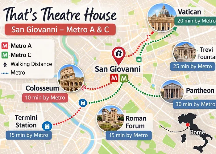 Hébergement de vacances That's Theatre House-colosseum Area, Metro A & C *